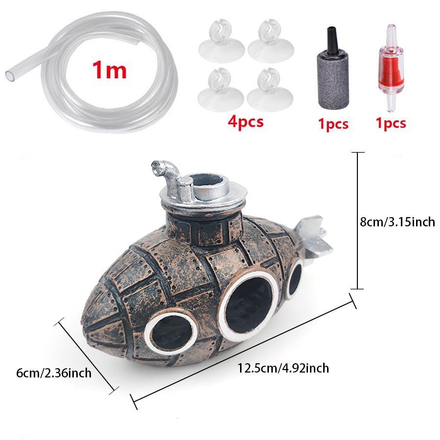 Resin Submarine Ornaments Fish Shrimp Shelter Cave Landscaping Accessories for Aquarium Fish Tank Decorations