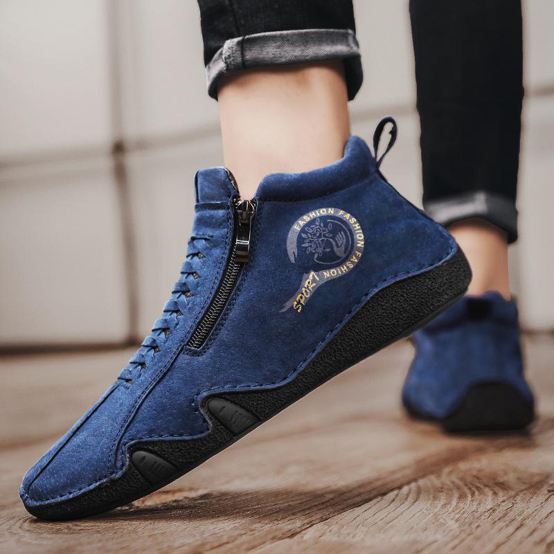 2025 Новые мужские кроссовки из свиной кожи, слипоны, мокасины, мягкий верх, удобные, дышащие, повседневная обувь на каждый день, Tenis Masculino