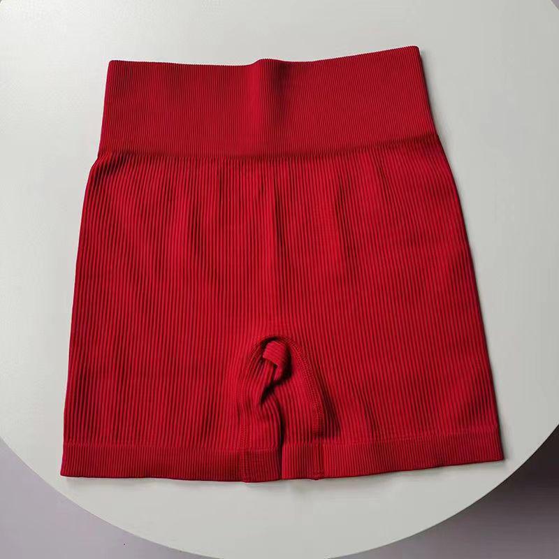 Women's High-Waist Seamless Yoga Shorts - European/American Style, Elastic Tights for Fitness & Hip Lift.