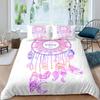 Dream Catcher Duvet Cover Set Kids Bohemian Mandala Bedding Set King Size Tie Dye Purple Boho Floral Gypsy 2/3pcs Quilt Cover