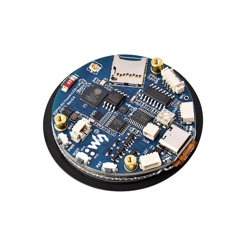 ESP32-S3 Round 1.85" LCD Dev Board with Optional Touch, Wi-Fi, & Bluetooth 5 Support