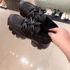 Cowhide Version~ Platform Muffin Ballet Shoes Bow New Heightening Dad Shoes Casual Sports Breathable Women's Shoes