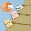 Heart Envelope Necklace Openable Lovers Choker Necklace Simple Pendant Sweater Chain  Girls