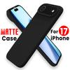 Черные матовые чехлы для IPhone 17 Pro Max 17 Air Нескользящие ударопрочные мягкие задние крышки из ТПУ для IPhone 17 Pro/17ProMax/17Air