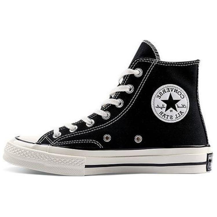 Converse Chuck 70 Hi Durable Non-Slip Comfortable High-Top Canvas Shoes Unisex Sneakers Black A162050C