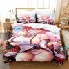 Genshin Impact Yae Miko Bedding Set Single Twin Full Queen King Size Bed Set Aldult Kid Bedroom Duvetcover Sets 3D Print