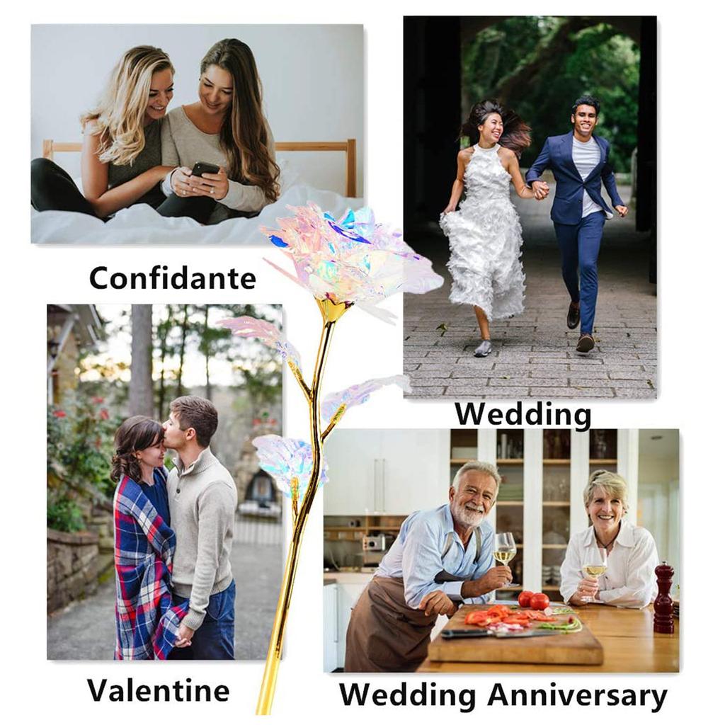 5PC Colorful Luminous Rose Artificial LED Light Flower Unique Gifts For Girls