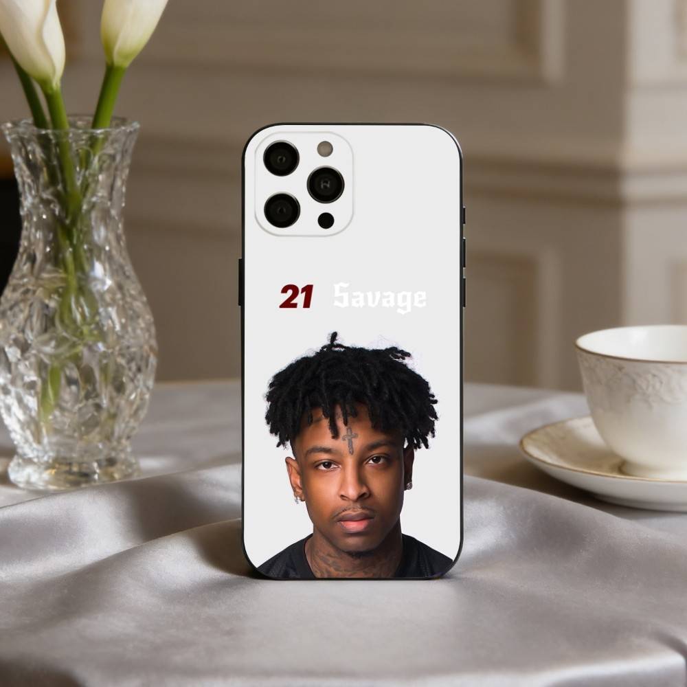 Крутой рэпер 21 S-Savage-E Чехол для телефона для iPhone 17,16,15,14,13,12,11 Plus,Pro Max,XS,Мягкий силиконовый черный чехол