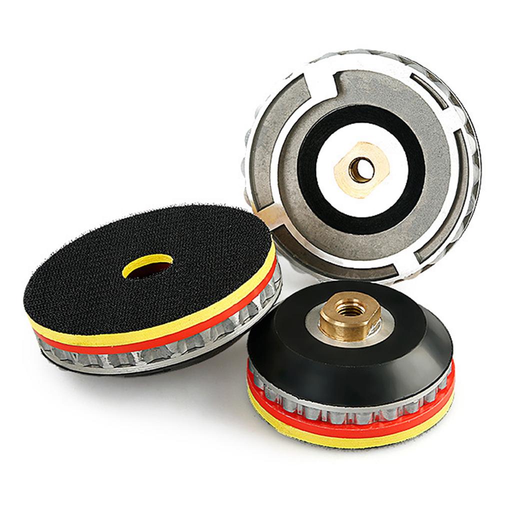 4Inch 100mm Aluminum Rubber Backing Pad With Brass Thread For Diamonds Polishing Pads M14 5/8-11 Thread Locking Mechanism