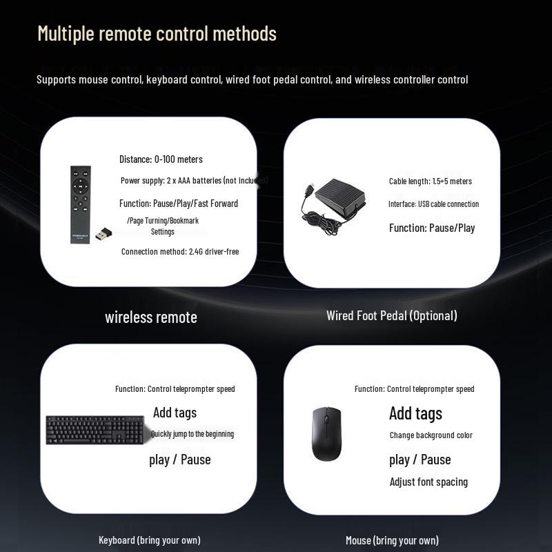 Sai Tianying STY/HY-2380 HD Transparent Teleprompter for Press Conferences and Meetings