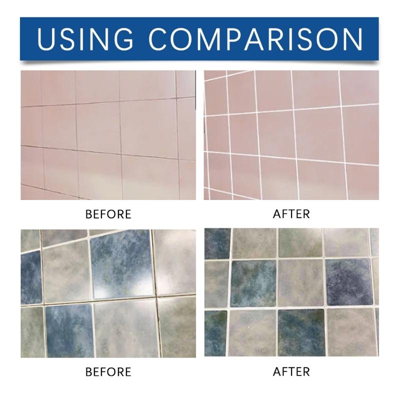 2 шт. Маркер для затирки керамической плитки, Линии затирки в ванных комнатах и кухнях, Напольная плитка, Стена, Подкраска, Заполнитель для плитки для ванной комнаты