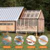 Clear Windproof Tarpaulin w/ Seal Ring. For Garden,Chicken Coop,Camping.Lightweight,Durable & Waterproof. Perfect Outdoor Cover!