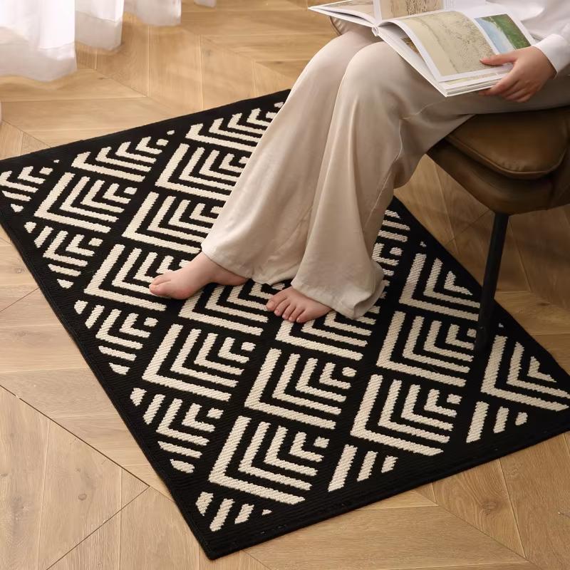 Classic Plaid Carpet Dust-Proof Carpet Machine Washable Entrance Door Rug For Bedroom Corridor Carpet Non-Slip Mat Home