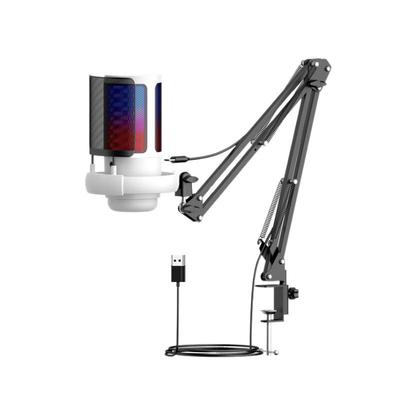 RGB USB Настольный микрофон для прямых трансляций и записи