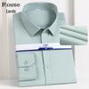 ROZZ 100% Хлопок DP Негладящаяся Однотонная Рубашка с Длинным Рукавом Business Casual