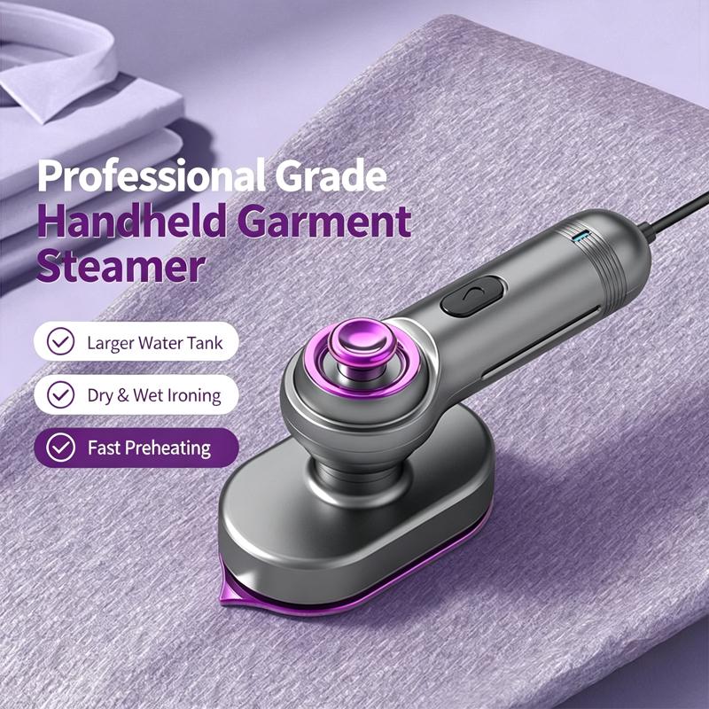 Handheld Foldable Steamer for Travel & Home Wrinkle-Free Clothes