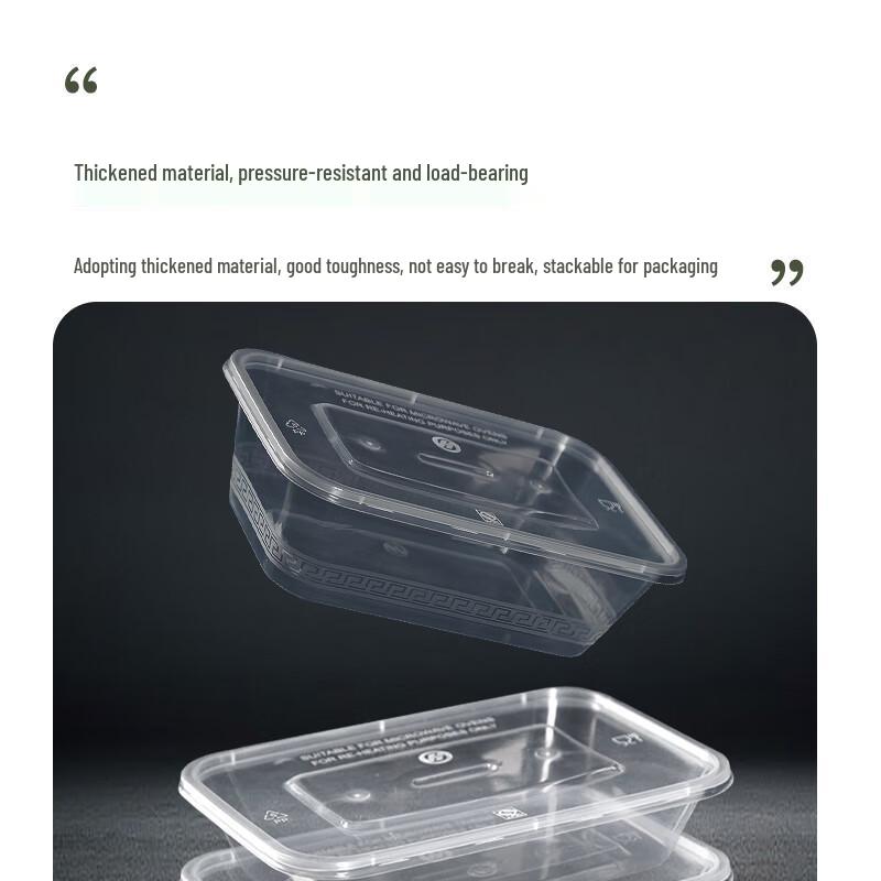 750ml Disposable Rectangular Takeaway Meal Boxes