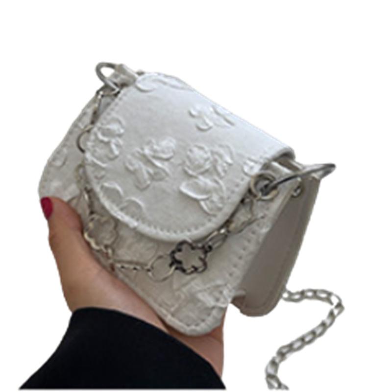 Stylish Vintage Mini Bag With Chain Strap Chic Pu Leather Crossbody Bag For Women