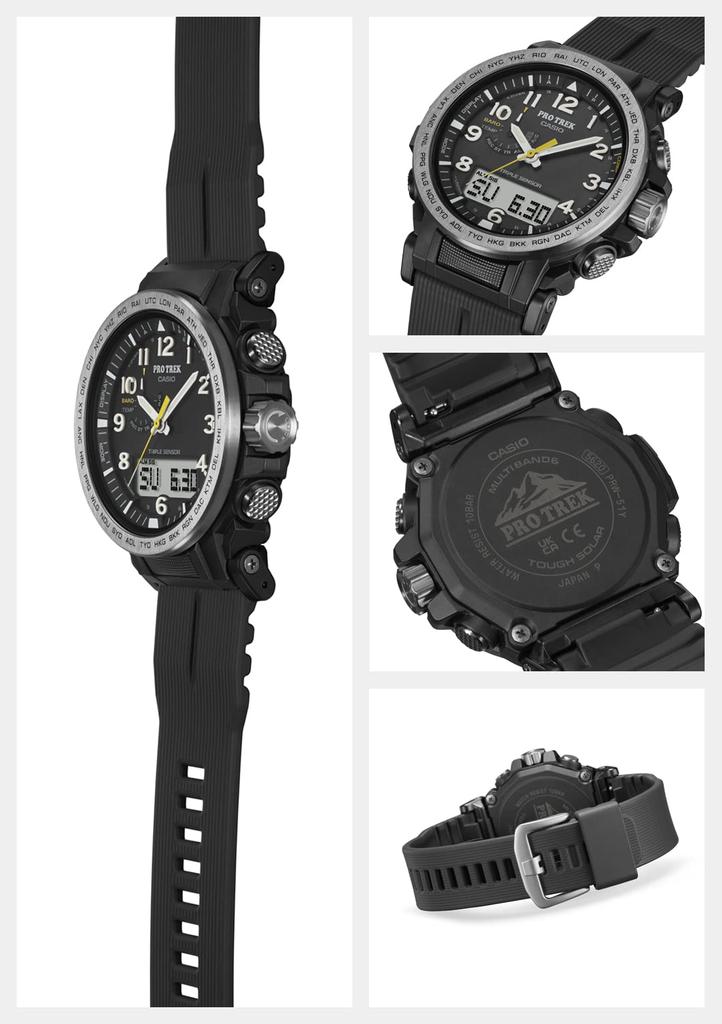 Casio PRO TREK Climber Line Радиоуправляемые солнечные часы PRW-51Y-1JF Мужские Черный Биопластик