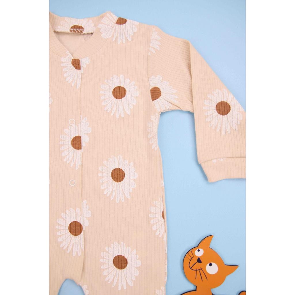 Бежевый Baby Baby Baby с принтом Daisy Baby Finding 100% хлопок