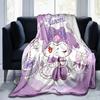 1pc Cakes Kuromi's Sweet Celebration Blanket, Soft and Cozy Home Decor Gift for Friend, Suitable for All Seasons, Living Room, Travel, Camping, Car Bl