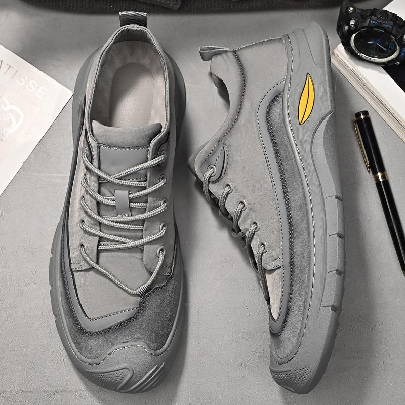 Мужская обувь Роскошный бренд Ручная работа Натуральная кожа Повседневная обувь Высокое качество Толстая подошва Кроссовки Нескользящая Обувь для хайкинга Рабочая обувь