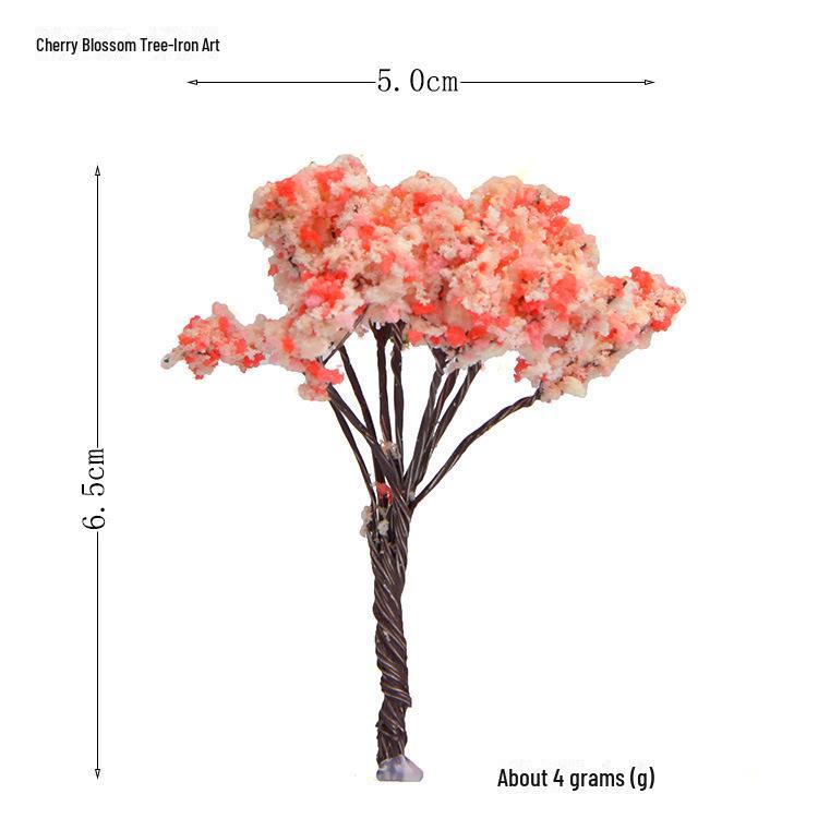 3D-имитация розового цветочного дерева — креативное искусственное дерево для самостоятельного ландшафтного дизайна и микросадоводства с небольшими кукольными украшениями.