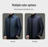 Men's Wool-Lined Cotton Jacket: Winter Business Casual, Thickened Lapel for Middle-Aged Men