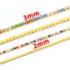 Wholesales New Trend Stainless Steel Drill Chain Various Color 2 mm Wide DIY Jewelry Making & Jewelry Findings for Men and Women