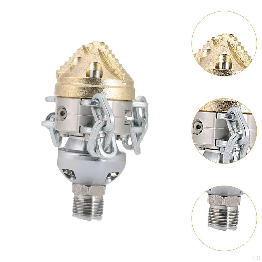 High Pressure Cleaning Machine Rotary Nozzle 1/2 Quick Connector Sewer Dredging Tool Multifunction