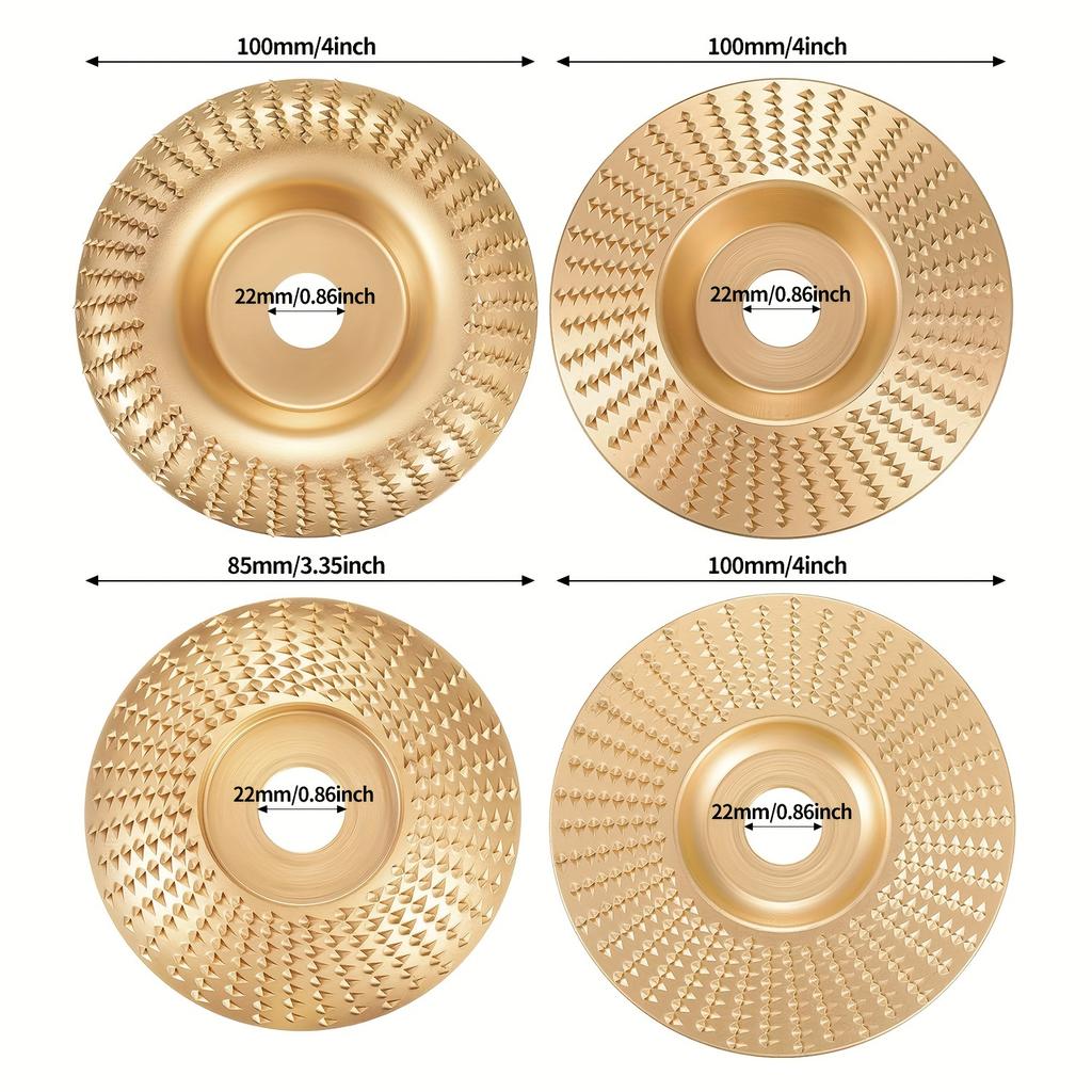4 шт. 4-дюймовых 22-отверстий диска для полировки дерева для угловой шлифмашины, полировальный диск, инструмент для дерева, полировальный круг, диск для полировки дерева, прорезной диск