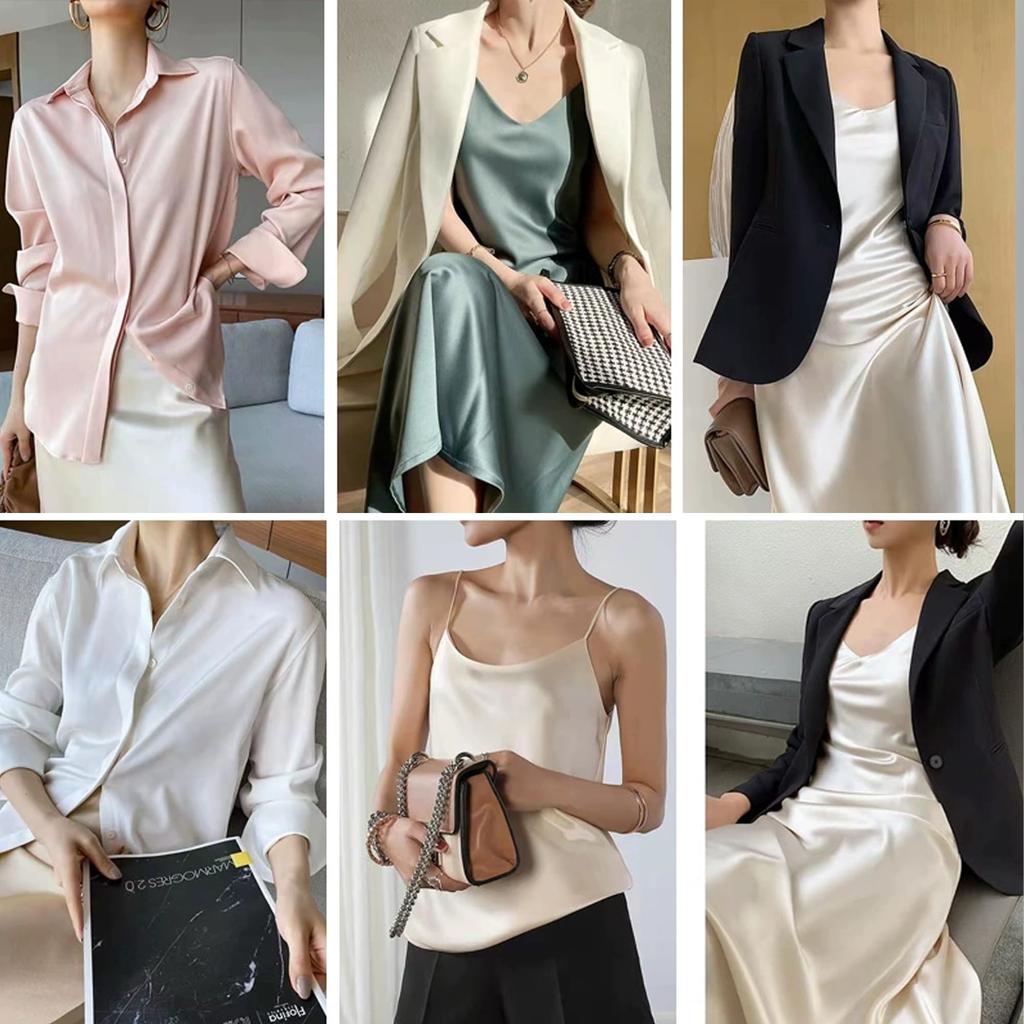 DERAYEE шелковый стиль атлас сотканный приблизительно 142 см x 200 см мягкий в 7 цветах на выбор подарочная ткань, ткань, блеск, крой, прикосновение, из, ручная работа, своими руками,