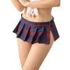 Ahegao Micro Mini Skirt Button Type Extreme Sexy Super Mini Skirt Popular Plaid Micro Length JK Skirt Cosplay 3 Adjustable Levels Japanese Adult