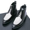 Fashion Wniter Designer Fashion New Male Pointed Black White Lace Up Ankle Boot Men Casual Luxury High Top Platform Shoes Zapatos Hombre
