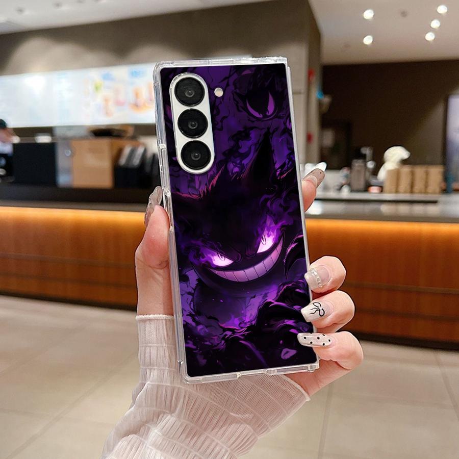 Hot Comic Pokemon Art Transparent Soft Phone Cover Case for Samsung Galaxy ZFold6 ZFold4 Z Fold 7 6 5 4 3 ZFold5 ZFold3 ZFold7