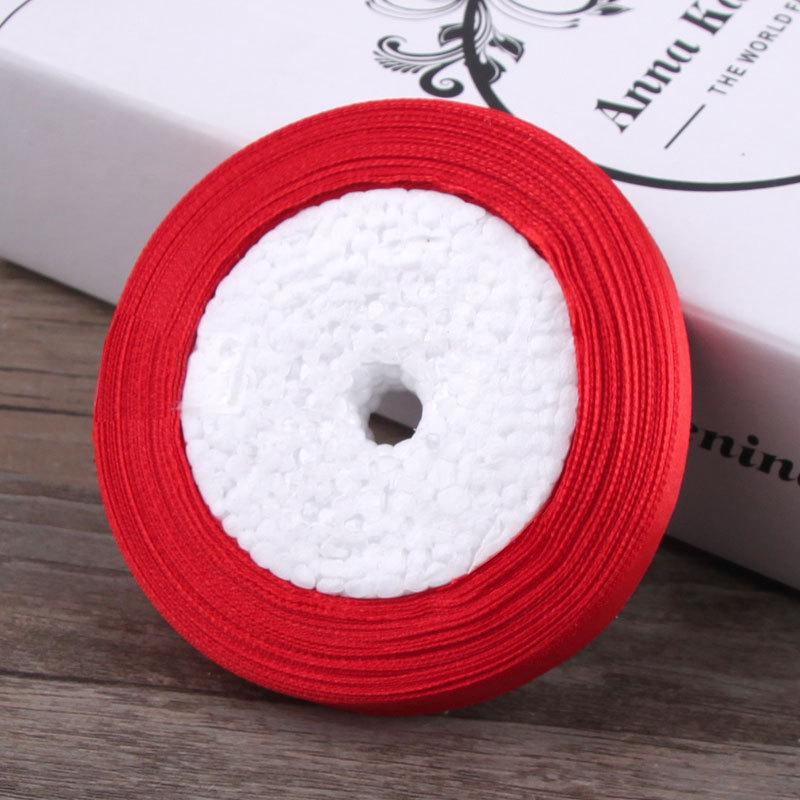 1cm Gold Satin Braided Ribbon, 10mm Silk Cloth Strip for Christmas Packaging and Gift Wrapping