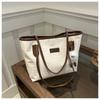 Trendy Oversized Tote Bag Women's 2024 Spring Street Style Shoulder Bag Student Commuter Bag