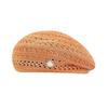 Japanese Style Hollowed Out Beret Hat Fashionable Crochet Knitted Cap Weave Painter Hat  Summer