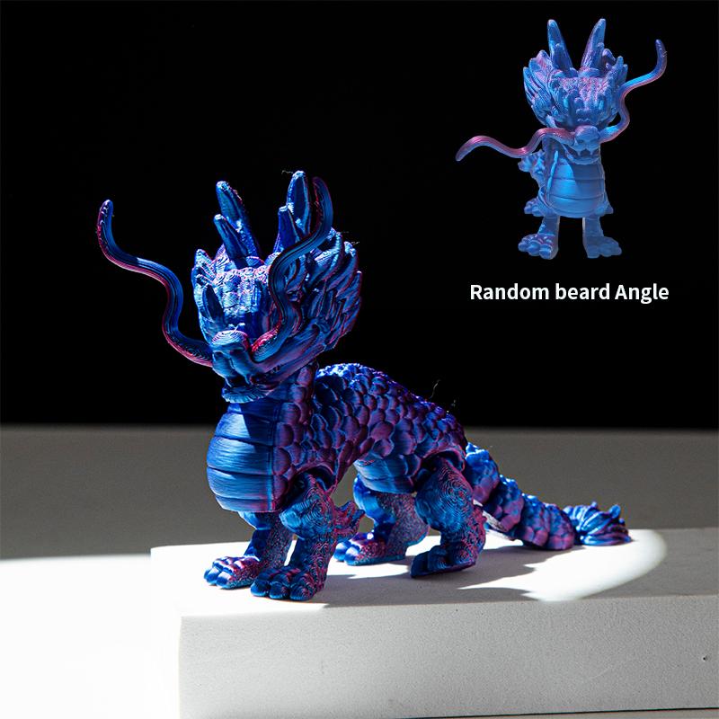 3D-печать Kirin Beast Китайский дракон Lucky Декоративное украшение 3D-печатные фигурки Игрушка Настольное украшение Кукла Ремесло Подарок