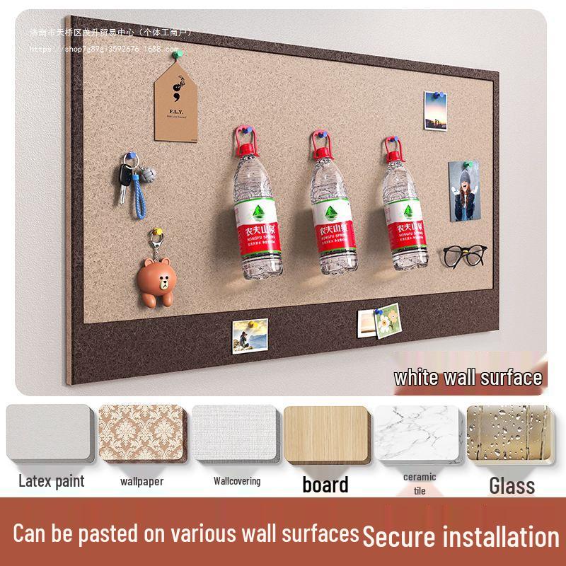 Creative Felt Cork Board Wall Sticker - Punch-Free Decorative Photo Wall Atmosphere Panel