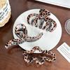 Trendy Leopard Print Mixed Material Hair Claw Clip Perfect For Use Everyday