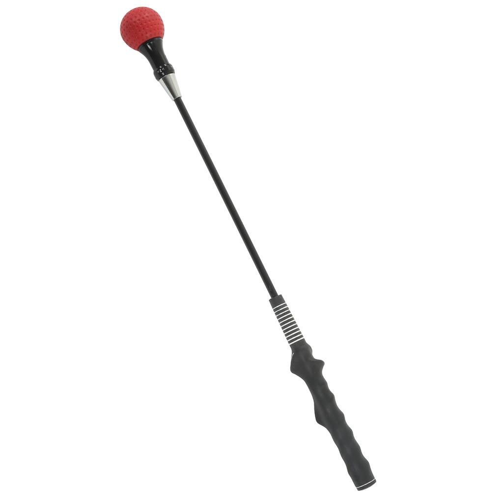 Golf Swing Training Rod Stripe Adjustable Antiskid Rubber Grip Practice Stick for Warm Up Red