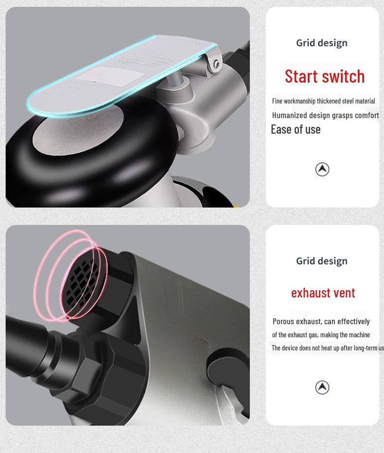Handheld Air Grinder: Pneumatic Sandpaper Machine for Dry Grinding, Car Waxing & Polishing