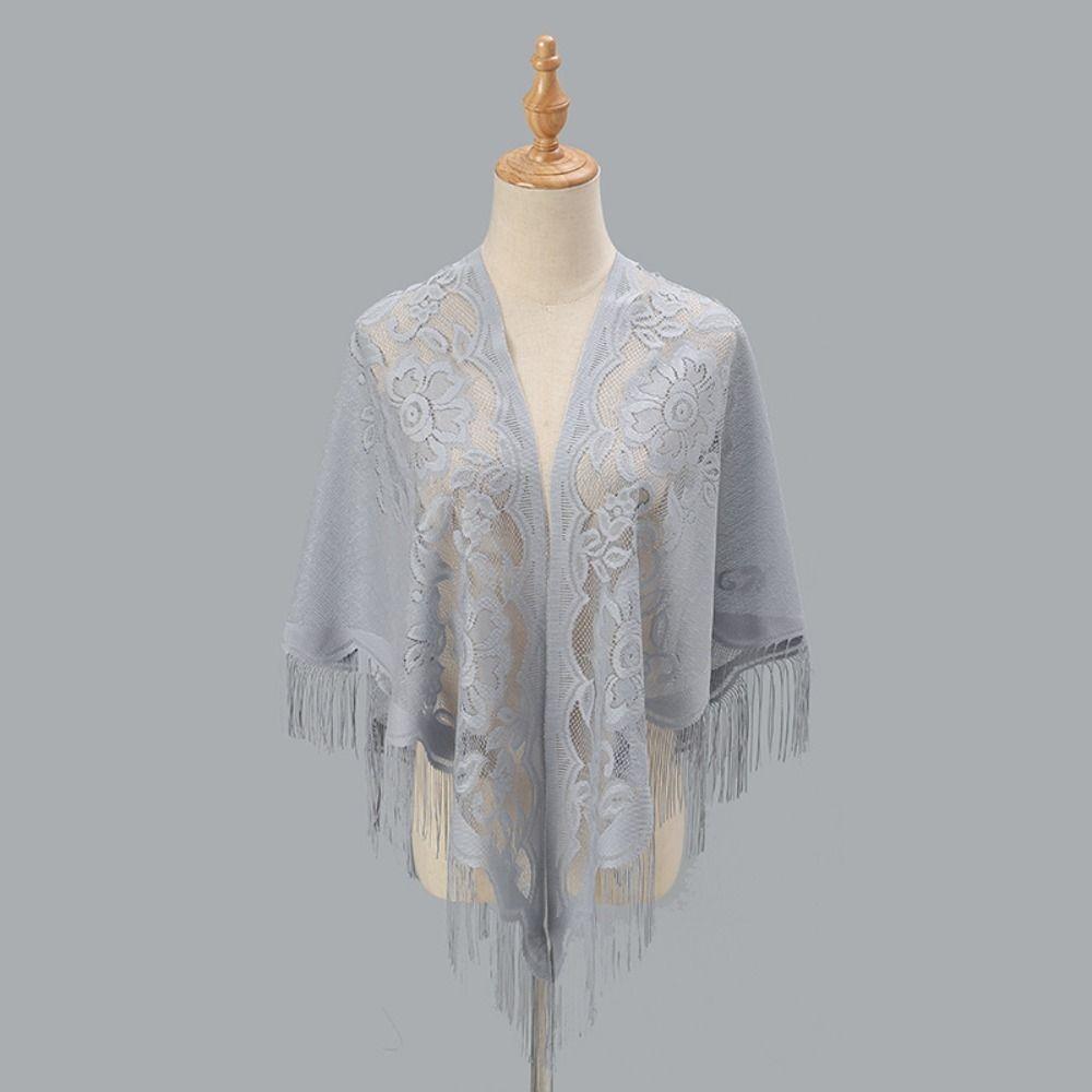 Hollow Women Shawl Multicolored Wedding Bridal Shawl Wedding Accessories Tulle Shawl Women
