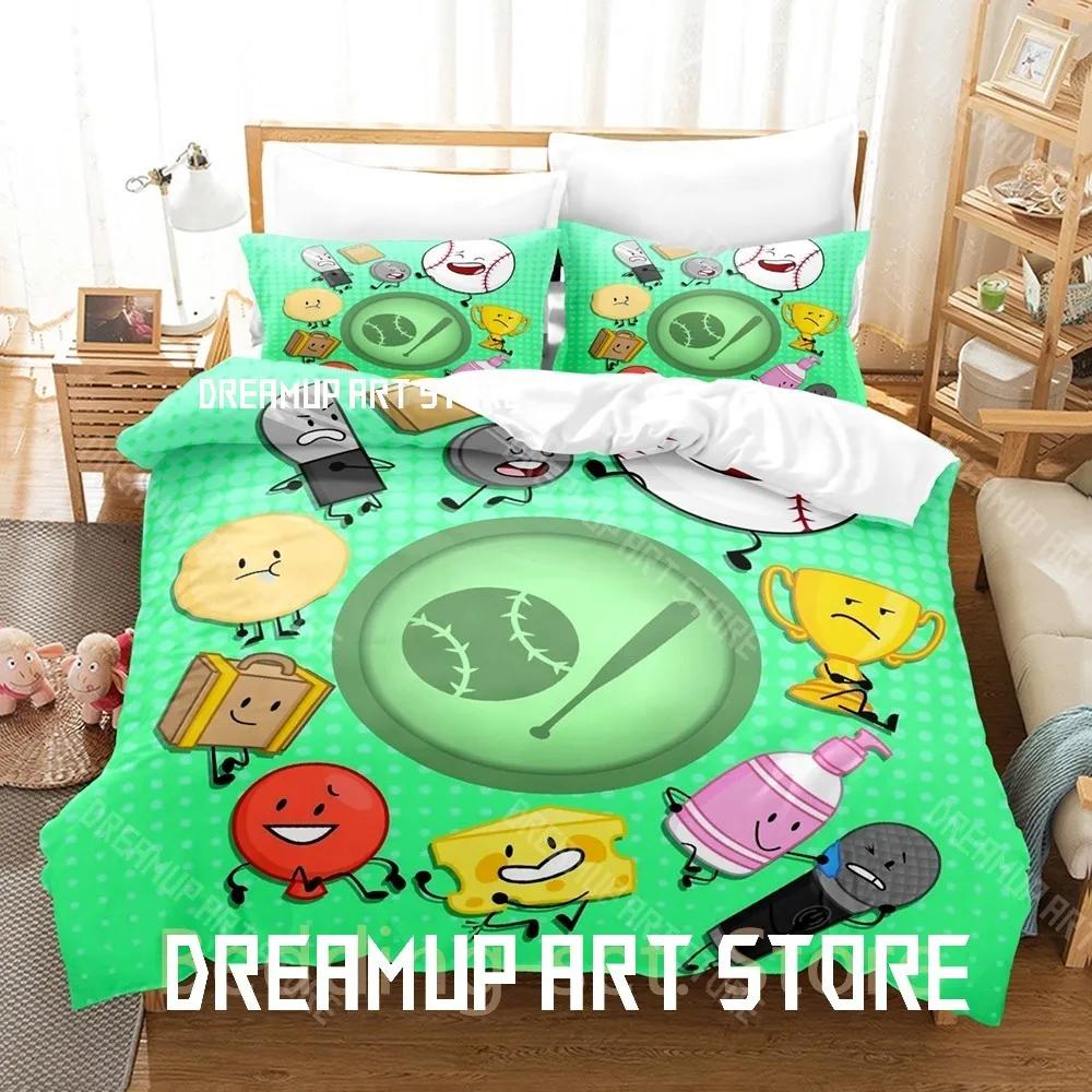 BFDI Inanimate Insanity Bedding Set Single Twin Full Queen King Size Bed Set Bedroom Duvetcover Sets Anime Bed Sheet S