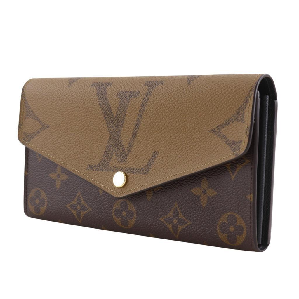 LOUIS VUITTON Portefeiulle Sarah Purse M80726 Monogram Giant Reverse Brown Monogram canvas unisex Used
