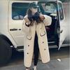 Autumn Winter Women's Shearling Korean-Style Long-Length High-End British-Style Casual Woolen Coat Cardigan