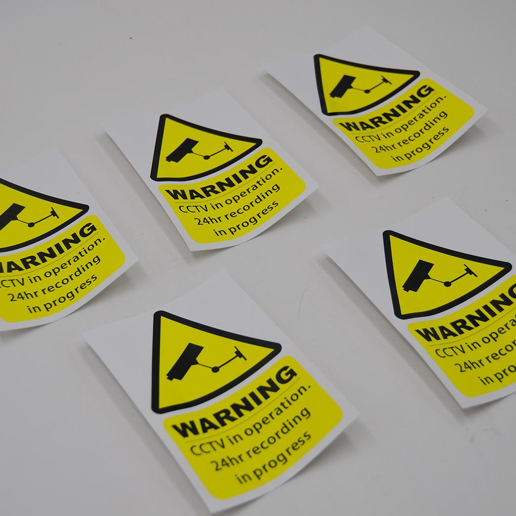 5 шт./компл. CCTV в работе видеонаблюдения охранная сигнализация наклейка на окно предупреждающая наклейка знаки автомобильный стиль