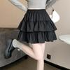 Плиссированная юбка-трапеция для женщин с оборками Sweet Hottie в консервативном стиле с эластичной резинкой на талии, тонкие повседневные летние шорты, юбки, белые, черные