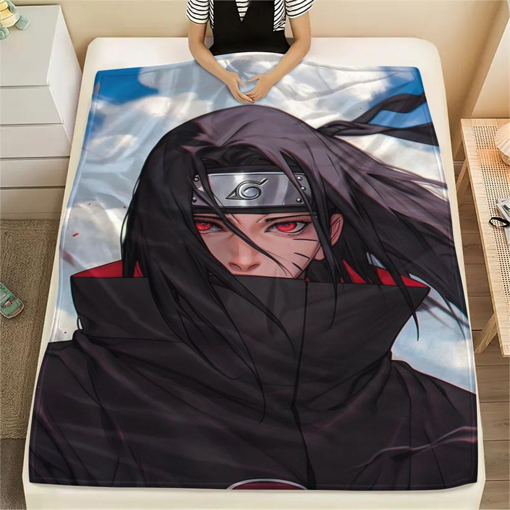 Itachi Uchiha Travel Friendly Flannel Blanket, Warm Printed Blanket for Home Bedroom, Sofa, Bed and Picnic Gathering.-TING